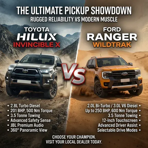 Toyota Hilux Invincible X VS Ford Ranger Wildtrak